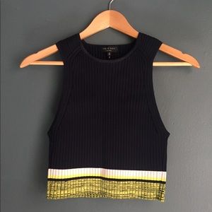 Rag & Bone Sheridan Ribbed Sleeveless Crop Top